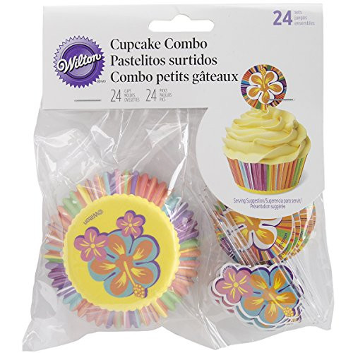 Wilton 415-3132 24 Count Summer Baking Cup and Picks Set, Assorted