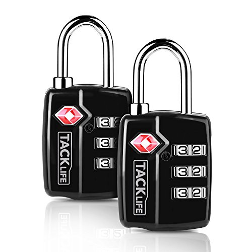 Luggage Locks, 2 Packs Travel Locks, HCL3A 2.4 in TSA Padlock, 3 Digit Padlock Combination Locks, for Gym, Locker, School, Suitcase & Baggage