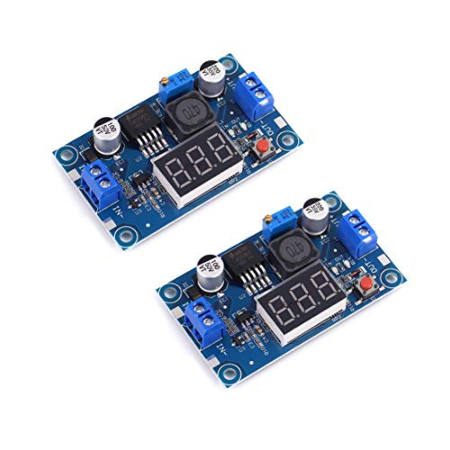 LM2596 DC Buck Step Down Power Converter Module DC DC 4.0~40V to 1.25-37V 2A with LED Voltmeter?2pcs?