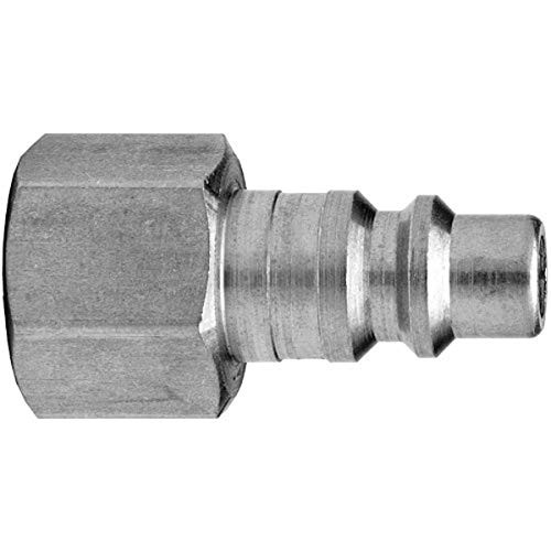 Dixon Valve DCP20 Steel Air Chief Industrial Interchange Air Fitting  Quick-Connect Plug  1 4" Coupling x 1 4" NPT Female Thread  37 CFM Flow Rating