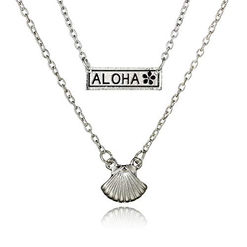 Yalice Boho Layered Shell Necklace Chain Bar Sideway Necklaces Summer Beach Jewelry for Women and Girls Yalice Boho Layered Shell Necklace Chain Bar Sideway Necklaces Summer Beach Jewelry for Women and Girls