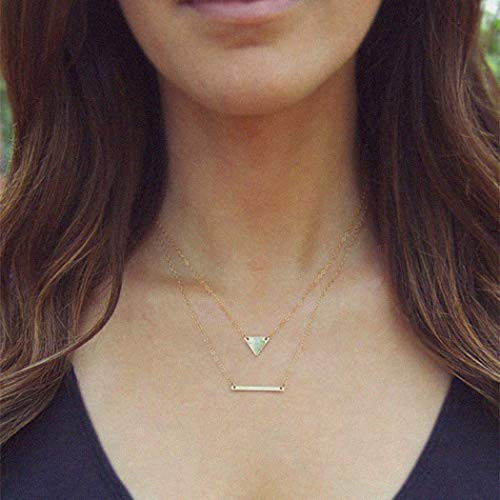 CanB Layered Bar Pendant Necklace Minimalism Choker Geometry Necklace Bar Chain Sideways Jewelry for Women and Girls Gold CanB Layered Bar Pendant Necklace Minimalism Choker Geometry Necklace Bar Chain Sideways Jewelry for Women and Girls Gold