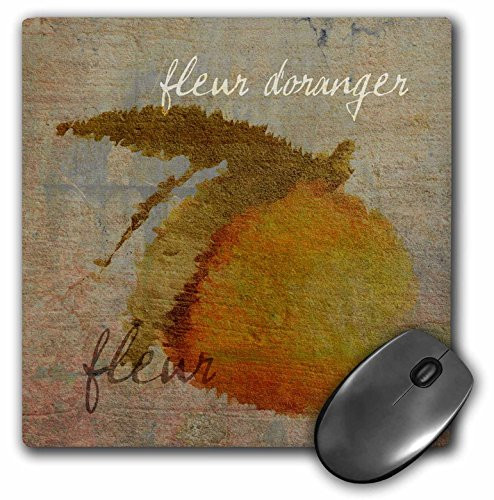 3dRose LLC 8 x 8 x 0.25 Inches Mouse Pad  Orange Blossom  mp_44744_1