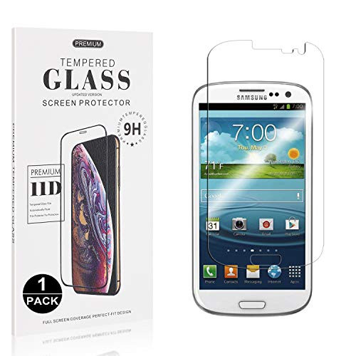 Bear Village Screen Protector for Galaxy S3  Anti Scratch  Bubble Free  HD Tempered Glass Screen Protector Film for Samsung Galaxy S3  1 Pack