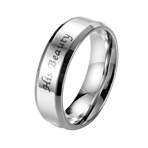 4EAELove Couple Rings Her Beast His Beauty Matching Ring Sets Promise Engagement Wedding Bands Stainless Steel  His Beauty  Women 10 4EAELove Couple Rings Her Beast His Beauty Matching Ring Sets Promise Engagement Wedding Bands Stainless Steel  His Beauty  Women 10