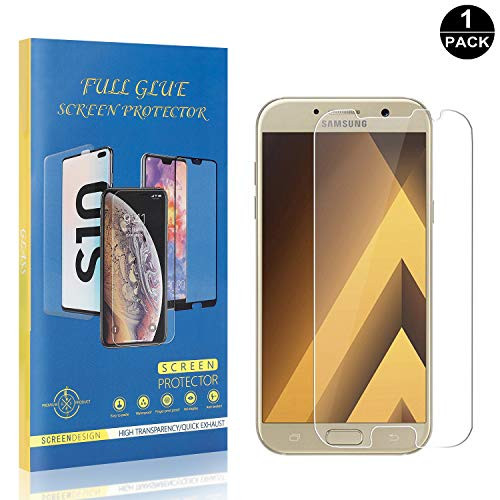 Bear Village Screen Protector for Galaxy A3 2017  99% Clarity Tempered Glass Screen Protector Film for Samsung Galaxy A3 2017  Easy Installation  9H Hardness  1 Pack