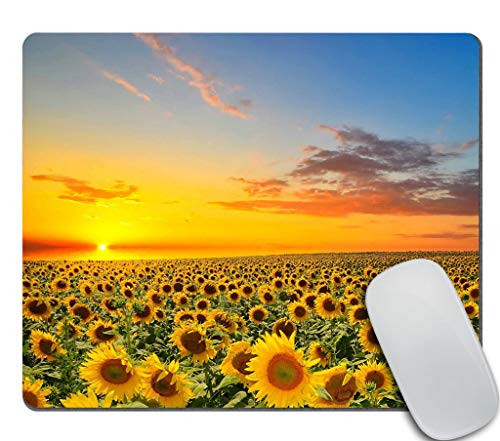 Amcove Gaming Mouse Pad Custom  Sunflower Mouse pad Beautiful Sunset Sunflower Scenery Personality Desings Gaming Mouse Pad