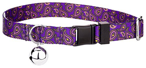 Country Brook Petz - Purple Paisley Cat Collar - Vibrant 125 Design Selection