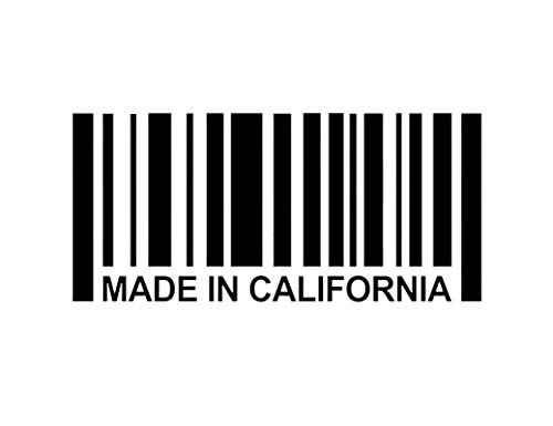 Made in California Barcode Decal Vinyl StickerCars Trucks Vans Walls Laptop Black5.5 x 2.5 inDUC1216