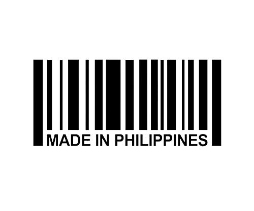 Made in Philippines Barcode Decal Vinyl StickerCars Trucks Vans Walls Laptop Black5.5 x 2.5 inDUC1290