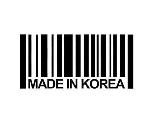 Made in Korea Barcode Decal Vinyl StickerCars Trucks Vans Walls Laptop Black5.5 x 2.6 inDUC1301