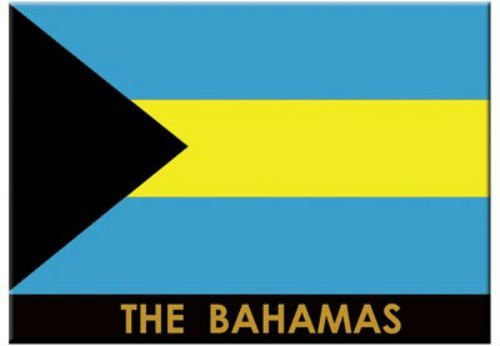 World By Shotglass Bahamas Flag Caribbean Fridge Collector's Souvenir Magnet 2.5" X 3.5"