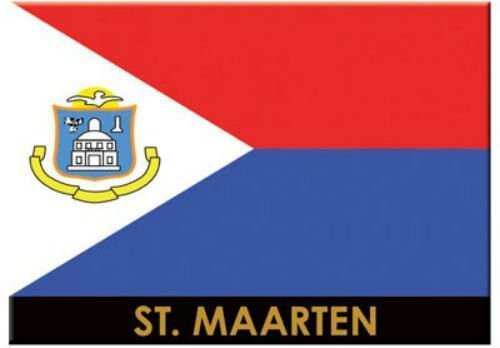 St.Martin St.Maarten Flag Caribbean Fridge Collector's Souvenir Magnet 2.5" X 3.5"
