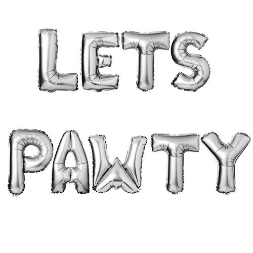 Legendog 9PCS 16'' Foil Balloon Lets Pawty Balloons Letter Party Balloon Mylar Balloon for Pet Dog Birthday Party Supplies Legendog 9PCS 16'' Foil Balloon Lets Pawty Balloons Letter Party Balloon Mylar Balloon for Pet Dog Birthday Party Supplies