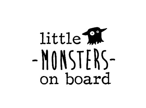 Legacy Innovations Little Monsters On Board LLI  Decal Vinyl Sticker  Cars Trucks Vans Walls Laptop  Black  5.5 x 3.8 in  LLI1785