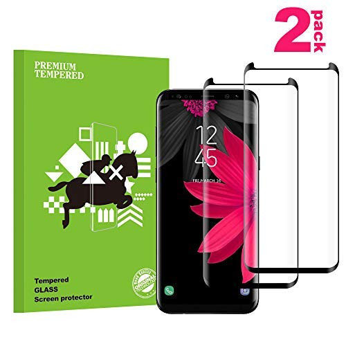 Galaxy S9 Screen Proetctor, Premiun 3D Tempered Glass [2-Pack] [Case Friendly] [Ultra Clear] [Bubble-Free] [9H Hardness] [Scratch Terminator] Screen Protector for Samsung Galaxy S9