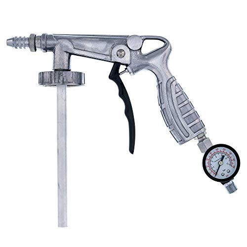 TCP Global Air Undercoating Spray Gun - Apply  Rubberized Undercoat  Rust Proofing  Chip Guard Paint - Pneumatic Automotive Application Sprayer Includes Regulator fits Quart Cans and Bottles