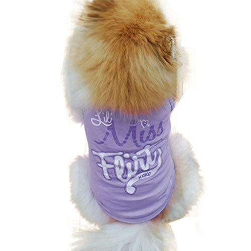 Howstar Pet Shirt Cute Printed Puppy Shirts Small Dog Vest Clothing for Pet Cats Dogs Apparel Purple M Howstar Pet Shirt Cute Printed Puppy Shirts Small Dog Vest Clothing for Pet Cats Dogs Apparel Purple M