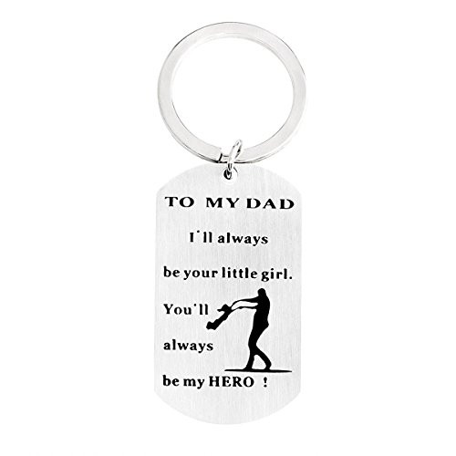 Father's Day Keychain, I'll Always Be Your Little Girl, Birthday Gifts for Dad Papa, Fathers Day Gift from Daughter Father's Day Keychain, I'll Always Be Your Little Girl, Birthday Gifts for Dad Papa, Fathers Day Gift from Daughter