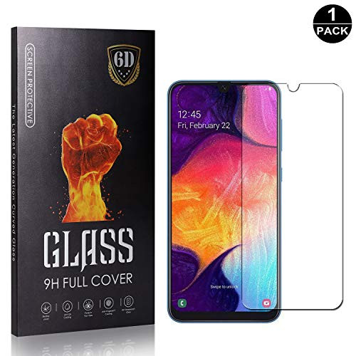Bear Village Screen Protector for Galaxy A50  Anti Fingerprint  9H Hardness Tempered Glass Screen Protector Film for Samsung Galaxy A50  Easy Installation  1 Pack