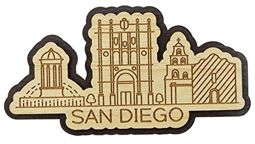 Printtoo San Diego City Of California Wooden Engraved Fridge Magnet Souvenir Gift