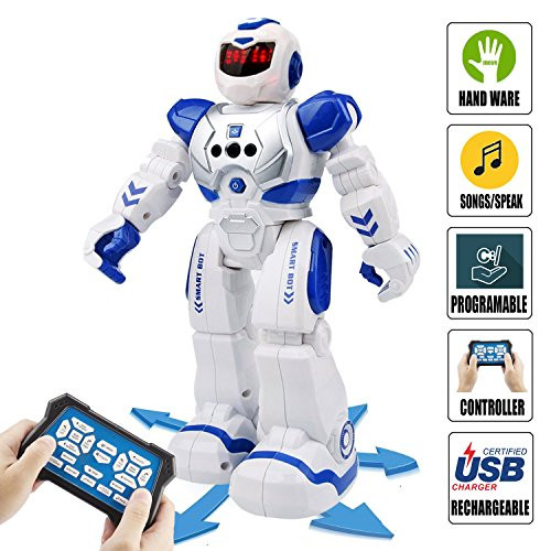 Kids Remote Control Robot Toys - Ideahome Smart Programmable RC Robots For Kids Robotic Toy Robots For Boys Girls Toddlers Kids Robotics Kit Rechargeable Remote Control Robot Toys Gifts For Boys Girls