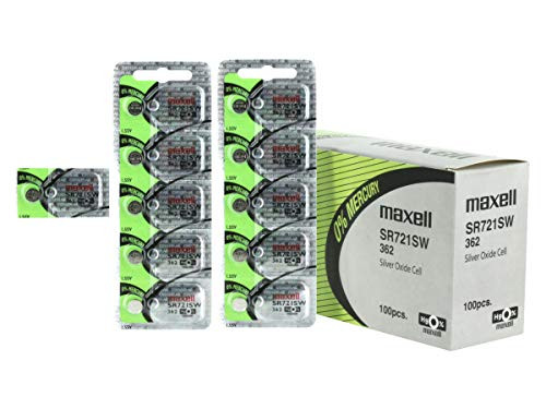 Maxell Watch Battery Button Cell SR721SW 362 Pack of 5 Batteries