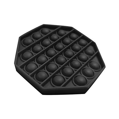 Stress Reliever Autism Fidget Toy Push pop Bubble Sensory Octagon Toy Anti-Anxiety Toys for The Old and The Young Black Stress Reliever Autism Fidget Toy Push pop Bubble Sensory Octagon Toy Anti-Anxiety Toys for The Old and The Young Black