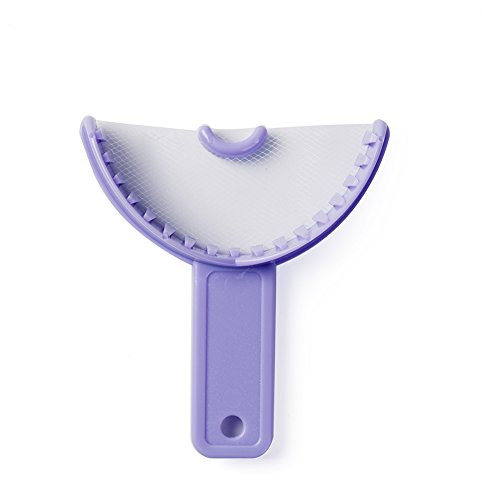 Easyinsmile Dental Impression Bite Registration Tray Record Net Base Plastic Material 10Pcs  Anterior - Light Purple