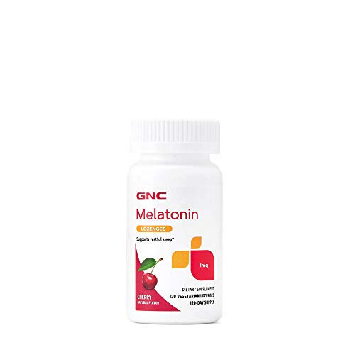 GNC Melatonin 1mg - Cherry  120 Lozenges  Supports Restful Sleep