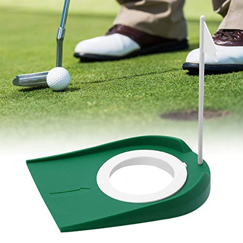 Golf Putting Cup Indoor Practice Training Aids  Golf Practice Putting Cup with Hole and Flag Plastic  for Office Garage Yard Indoor Outdoor Golf Putting Hole Putter Regulation Cup  1 pc