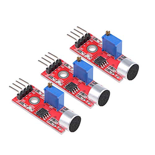 uxcell Microphone Sound Sensor Voice Detection Module with Digital and Analog Out for Arduino DIY Projects 3pcs