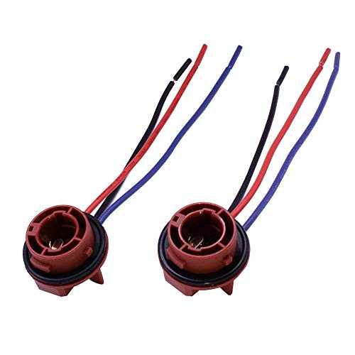 HUIQIAODS 1157 2057 2357 BAY15D Socket Connector Wire Harness for Turn Signal Brake Cornering Tail Light Bulb Sockets  Pack of 2