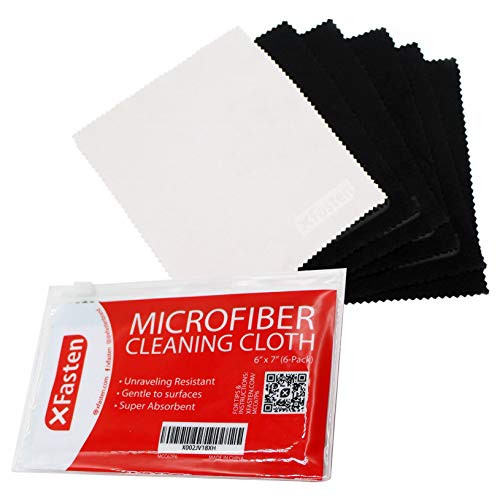 XFasten Microfiber Cleaning Cloth 6-Pack 6-Inch by 7-Inch Lint-free Cloth Cleaning Wipes for Eyeglass Camera Lens Cellphone Computer Screen Tablet Laptop and VR screens Eyeglass Cleaner Wipes XFasten Microfiber Cleaning Cloth 6-Pack 6-Inch by 7-Inch Lint-free Cloth Cleaning Wipes for Eyeglass Camera Lens Cellphone Computer Screen Tablet Laptop and VR screens Eyeglass Cleaner Wipes