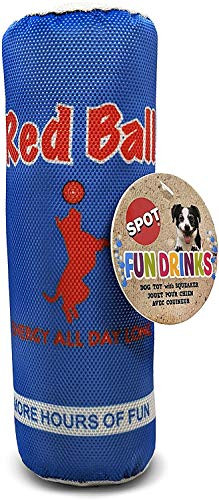 SPOT Fun Food RED Ball Drink Soft Plush Dog Toy with Squeaker