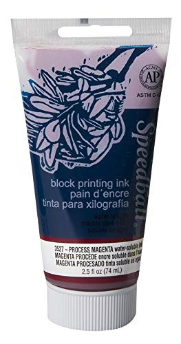 Speedball Water-Soluble Block Printing Ink  2.5-Ounce Tube  Process Magenta