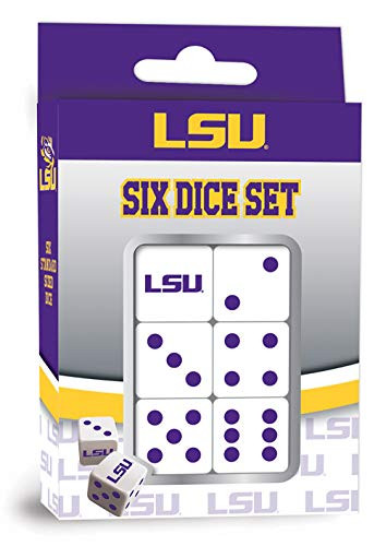 MasterPieces NCAA Louisiana State University  LSU  Tigers Dice Set  Team Colors  one Size