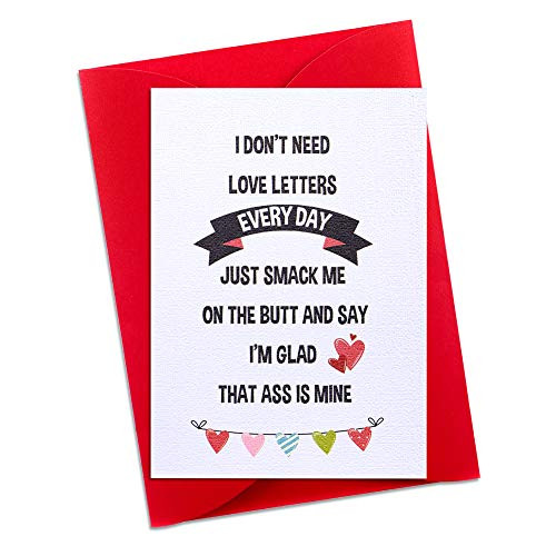 SICOHOME Funny Valentine's Day Card with Envelope 4"x 6" Naughty Anniversary Card for Husband Wife Boyfriend Girlfriend Him Her SICOHOME Funny Valentine's Day Card with Envelope 4"x 6" Naughty Anniversary Card for Husband Wife Boyfriend Girlfriend Him Her