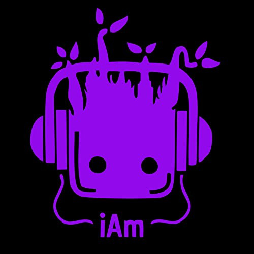Signage Cafe I Am Groot- vinyl decal - for windows  cars  trucks  tool boxes  laptops and tablets  4" Inches  light purple