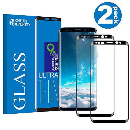 Screen Protector for Galaxy S8, Cavalrywolf [2-Pack] Premiun 3D Tempered Glass [Ultra Clear] [Full Coverage] [9H Hardness] [Scratch Terminator] Screen Protector for Samsung Galaxy S8