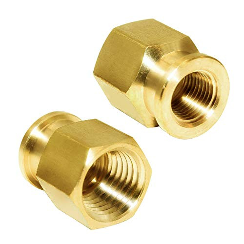 Joywayus Brass Reducer Reducing Coupling 1 4" NPT Female x 1 8" NPT Female Pipe Fitting Pack of 2