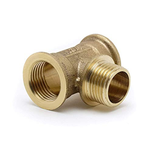 Tee Adapter 1 2" Female x 1 2" Male x 1 2" Female Pipe Thread Adapter Fittings Brass Connector T Adapter