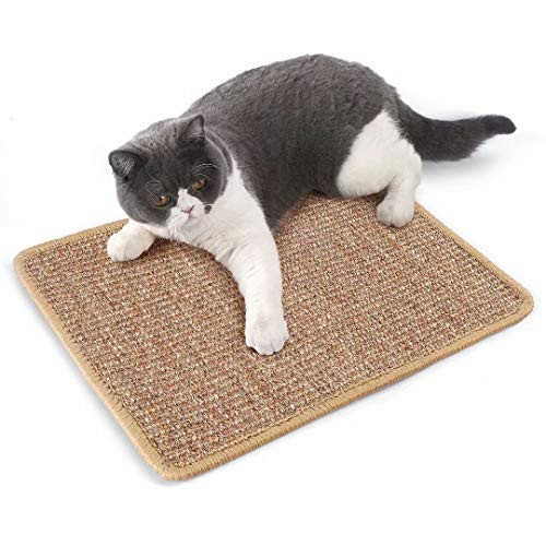 YIISHI Cat Scratch Pad  Durable Sisal Cats Scratcher  Cat Scratching Pads  and  Floor Scratching Mat for Small Cats Grinding Claws and Protecting Furniture Couch Carpets
