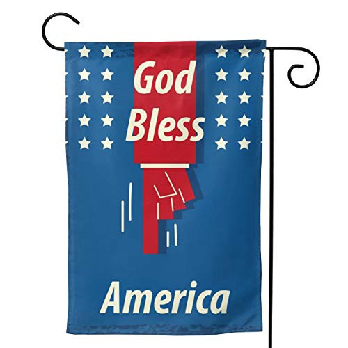 YISHOW American Flag Patriotic God Bless America Garden Flag Double Sided Vertical American Flag Patriotic God Bless America House Flags Yard Signs Outdoor Decor 12.5" X 18"