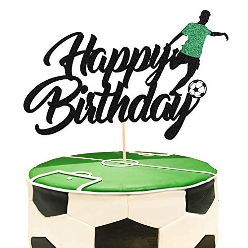 Anxdh football cake topper happy birthday logo cake decoration football player net sports football themed boy birthday party supplies Anxdh football cake topper happy birthday logo cake decoration football player net sports football themed boy birthday party supplies