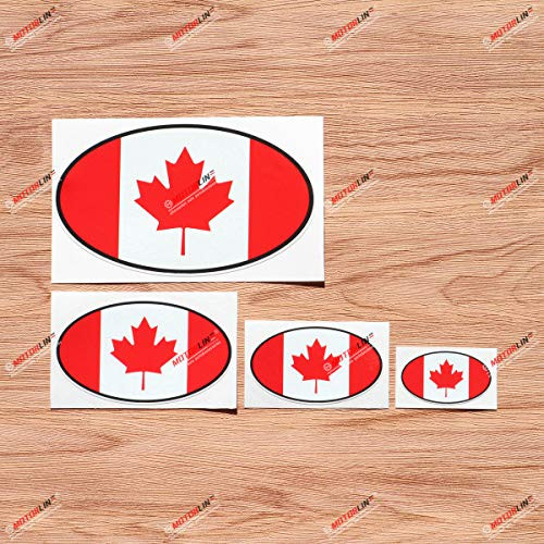 Canada Oval Canadian Flag Maple Leaf Vinyl Decal Sticker - 4 Pack Glossy 2 Inches 3 Inches 4 Inches 6 Inches - for Car Boat Laptop Cup Phone Canada Oval Canadian Flag Maple Leaf Vinyl Decal Sticker - 4 Pack Glossy 2 Inches 3 Inches 4 Inches 6 Inches - for Car Boat Laptop Cup Phone