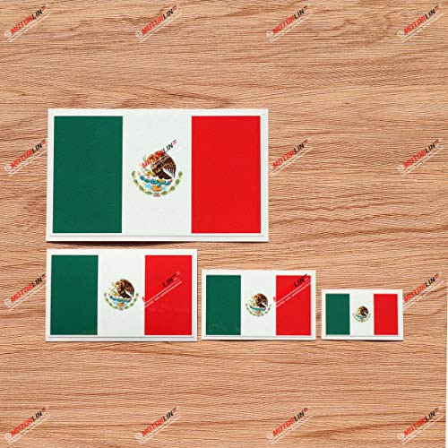 Mexican Flag Mexico Vinyl Decal Sticker - 4 Pack Glossy 2 Inches 3 Inches 4 Inches 6 Inches - for Car Boat Laptop Cup Mexican Flag Mexico Vinyl Decal Sticker - 4 Pack Glossy 2 Inches 3 Inches 4 Inches 6 Inches - for Car Boat Laptop Cup
