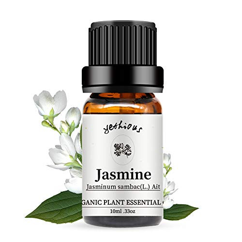 yethious Jasmine Essential Oil 100% Organic Pure Therapeutic Grade Aromatherapy Gift Oil 10ml for Massage yethious Jasmine Essential Oil 100% Organic Pure Therapeutic Grade Aromatherapy Gift Oil 10ml for Massage