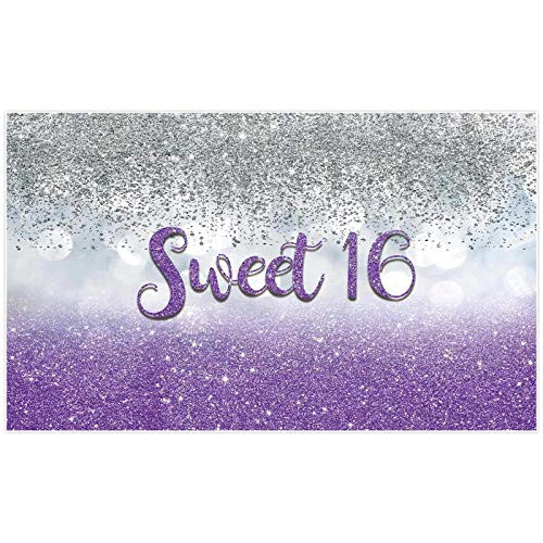 Allenjoy Sweet 16 Silver Purple Bokeh Glitter Backdrop 5x3ft for Girls Happy 16th Birthday Party Decorations Banner Vinyl Photography Photo Booths Studio Props Supplies Photo Background Allenjoy Sweet 16 Silver Purple Bokeh Glitter Backdrop 5x3ft for Girls Happy 16th Birthday Party Decorations Banner Vinyl Photography Photo Booths Studio Props Supplies Photo Background
