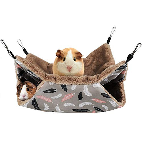 Small Pet Cage Hammock 2 Tier Hanging Bed for Small Animals Pet Cage Hammock Accessories Bedding Chinchilla Parrot Sugar Glider Ferrets Rat Hamster Rat Playing Sleeping 13.38x 13.38 Brown Small Pet Cage Hammock 2 Tier Hanging Bed for Small Animals Pet Cage Hammock Accessories Bedding Chinchilla Parrot Sugar Glider Ferrets Rat Hamster Rat Playing Sleeping 13.38x 13.38 Brown